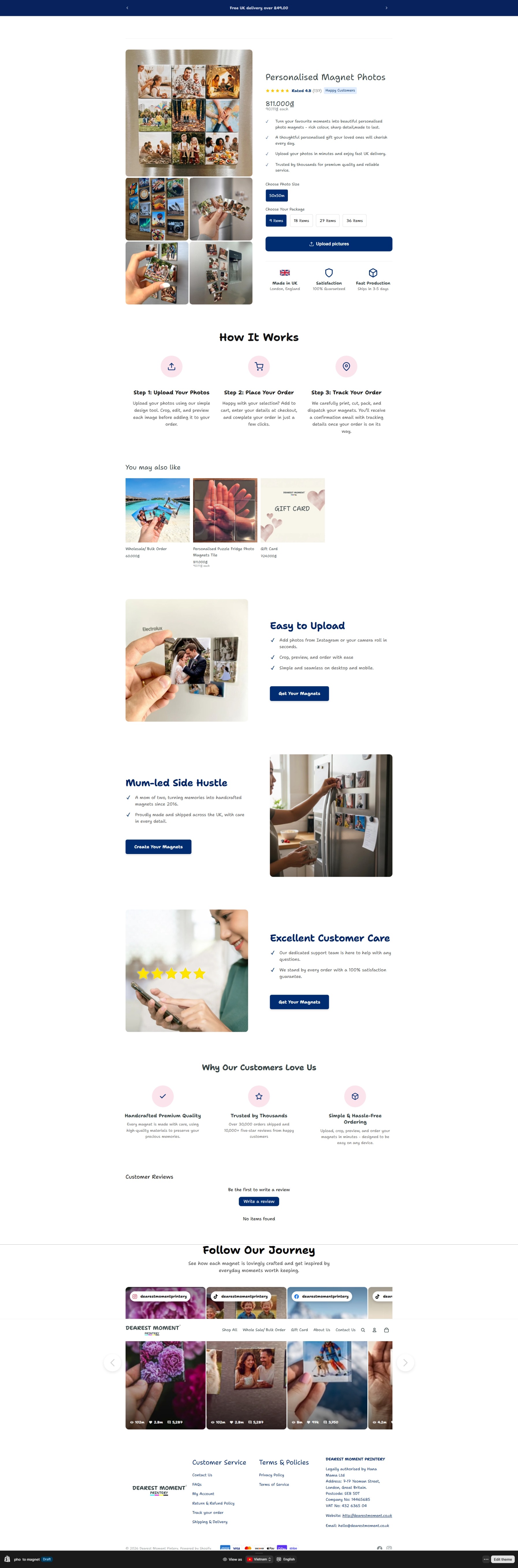 SnapMagnet - Custom Photo Magnets Store